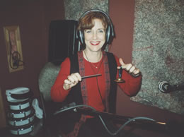 Susan in the recording studio